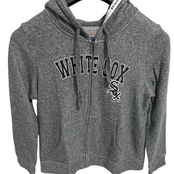 Chicago White Sox Full Zip Hooded Sweatshirt Womens Large Majestic - Picture 1 of 6